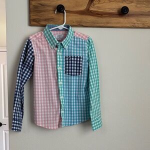 Crown & Ivy Kids Pink Plaid Button Down Shirt